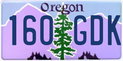 OR license plate 160GDK