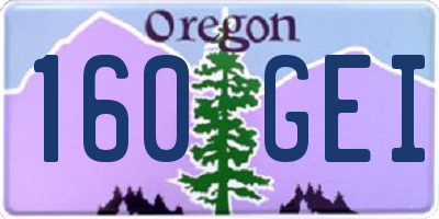 OR license plate 160GEI