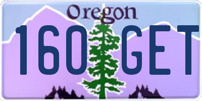 OR license plate 160GET