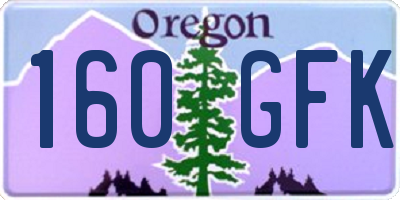OR license plate 160GFK