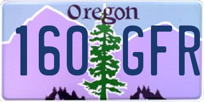OR license plate 160GFR