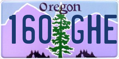 OR license plate 160GHE