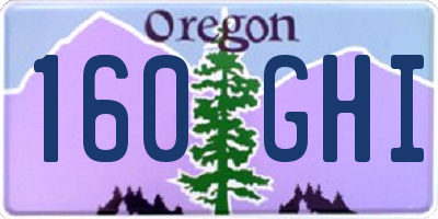 OR license plate 160GHI