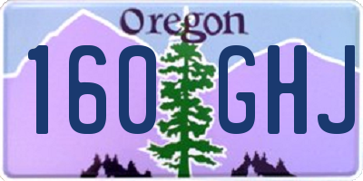 OR license plate 160GHJ