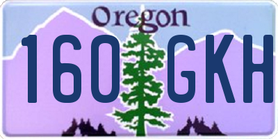 OR license plate 160GKH