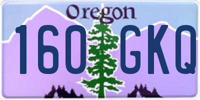 OR license plate 160GKQ