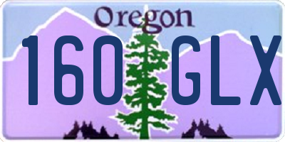 OR license plate 160GLX