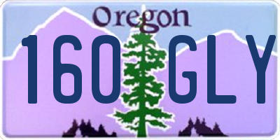 OR license plate 160GLY