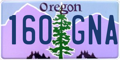 OR license plate 160GNA
