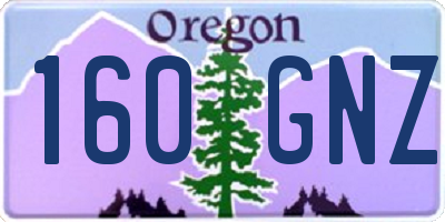 OR license plate 160GNZ