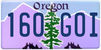 OR license plate 160GOI