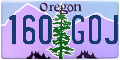 OR license plate 160GOJ