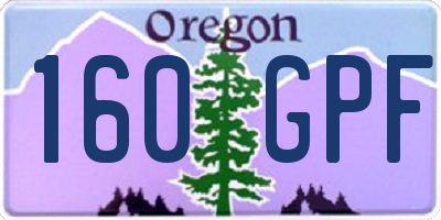 OR license plate 160GPF