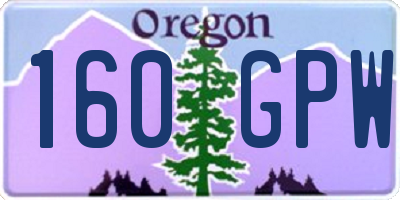 OR license plate 160GPW