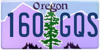 OR license plate 160GQS