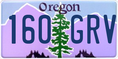 OR license plate 160GRV