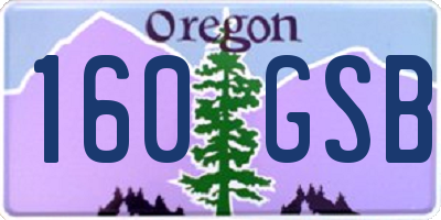 OR license plate 160GSB