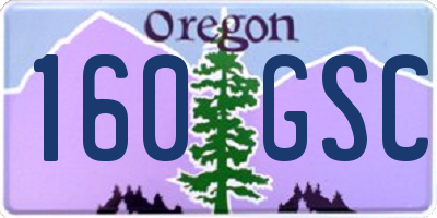 OR license plate 160GSC