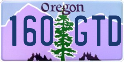 OR license plate 160GTD
