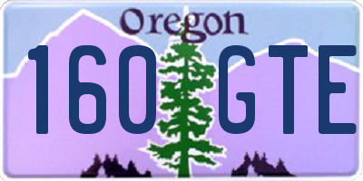 OR license plate 160GTE