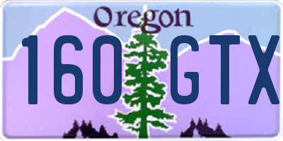 OR license plate 160GTX