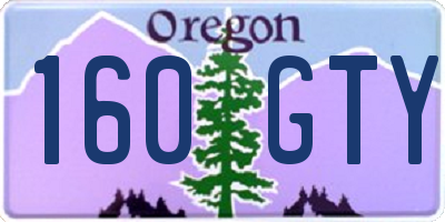 OR license plate 160GTY