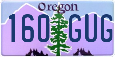 OR license plate 160GUG
