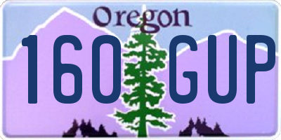 OR license plate 160GUP