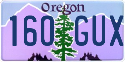 OR license plate 160GUX