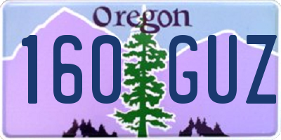 OR license plate 160GUZ