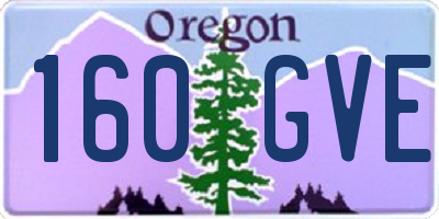 OR license plate 160GVE