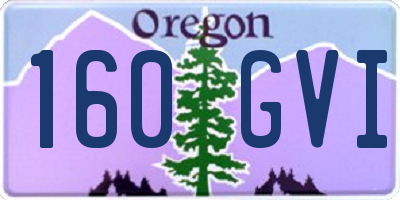 OR license plate 160GVI