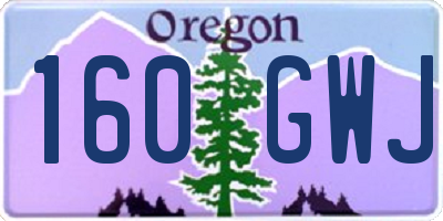 OR license plate 160GWJ