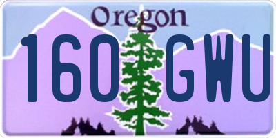 OR license plate 160GWU