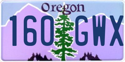 OR license plate 160GWX