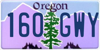 OR license plate 160GWY