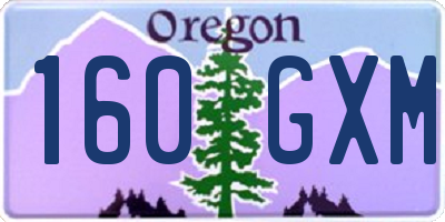 OR license plate 160GXM