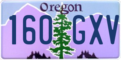OR license plate 160GXV