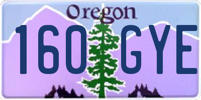OR license plate 160GYE