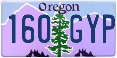 OR license plate 160GYP