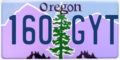 OR license plate 160GYT