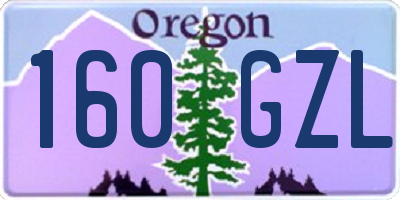 OR license plate 160GZL