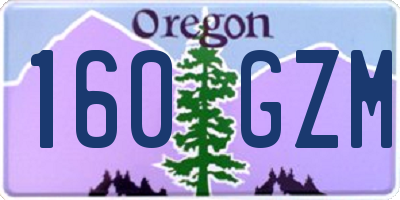 OR license plate 160GZM