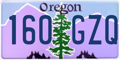 OR license plate 160GZQ