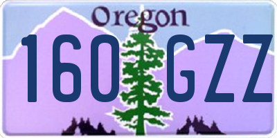 OR license plate 160GZZ