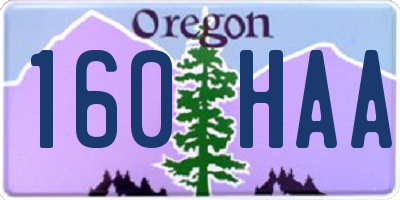 OR license plate 160HAA