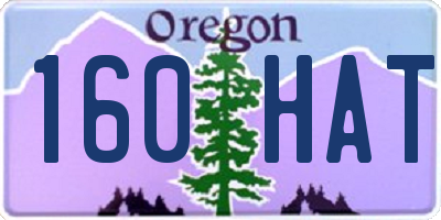 OR license plate 160HAT
