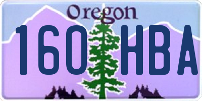 OR license plate 160HBA