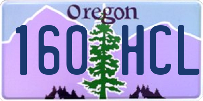 OR license plate 160HCL