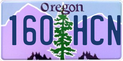OR license plate 160HCN